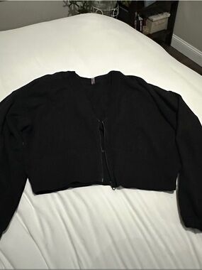 FP Movement by Free People Black Cropped Zip Jacket